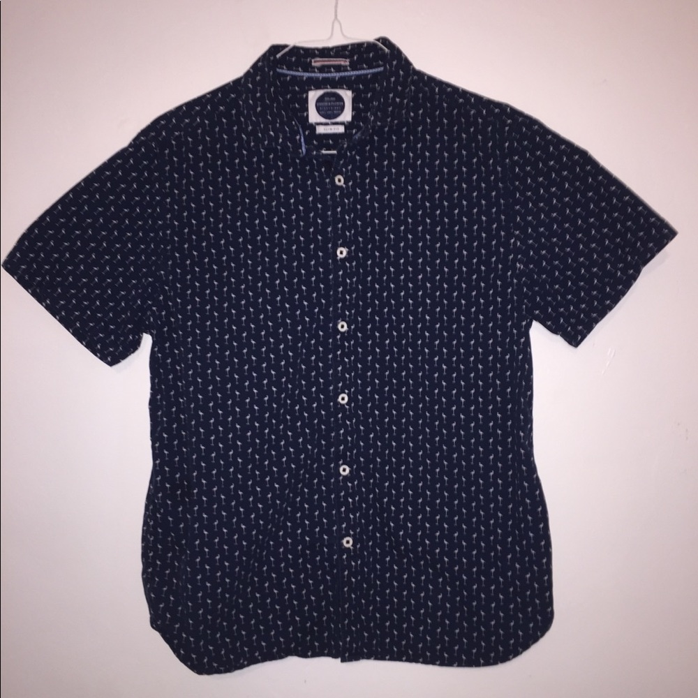 Denim & Flower Button Up